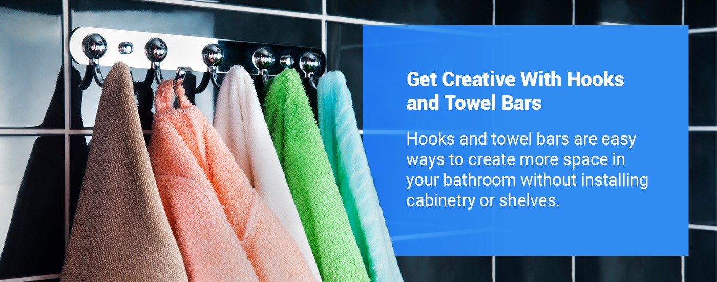 Get Creative With Hooks and Towel Bars